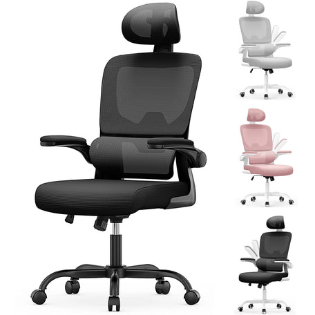 ErgoElite Mesh Office Chair – Adjustable High-Back Executive Seat with 3D Lumbar Support