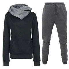 Women's Fleece-Lined Tracksuit – Hooded Sweatshirt & Joggers Set