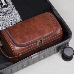 Hanging Toiletry Bag, Faux Leather or Canvas