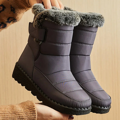 Women's Faux Fur Lined Low Heel Winter Boots