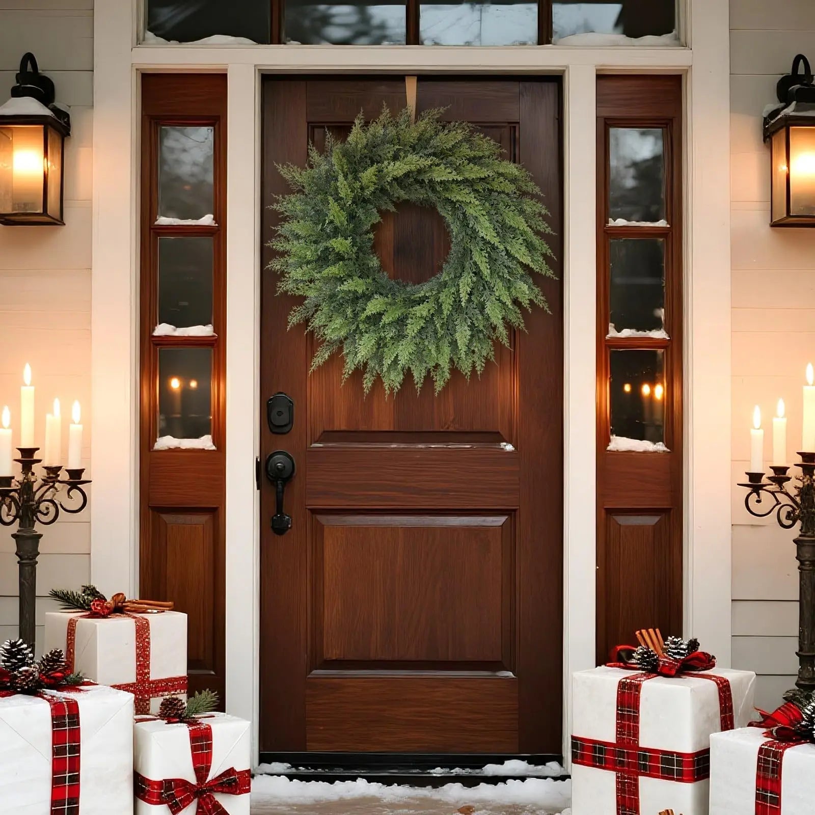 Artificial Pine Christmas Wreath, 45 cm