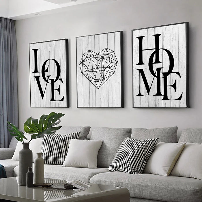 Nordic Love Canvas Art Set