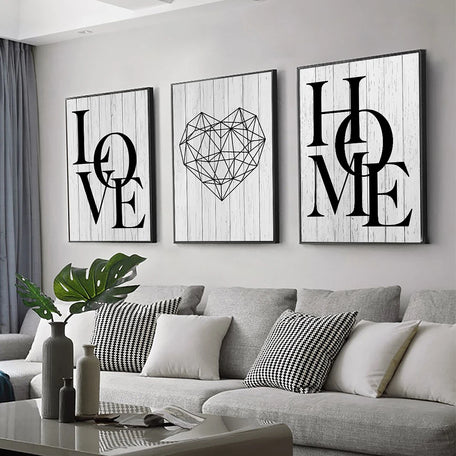 Nordic Love Canvas Art Set