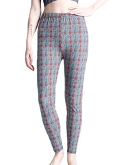 Women's High-Waisted Plaid Leggings – Push-Up Fitness & Casual Trousers