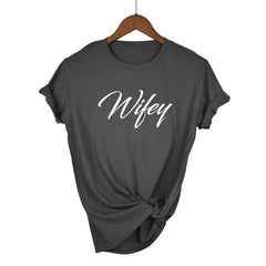 Hubby & Wifey Matching T-Shirt – Funny Casual Cotton Tee for Women