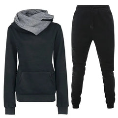 Women's Fleece-Lined Tracksuit – Hooded Sweatshirt & Joggers Set