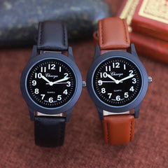 Classic Waterproof Leather Strap Quartz Watch