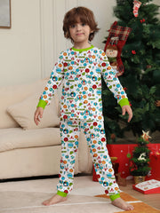Festive Elk Family Pyjama Set - Red & Green Plaid