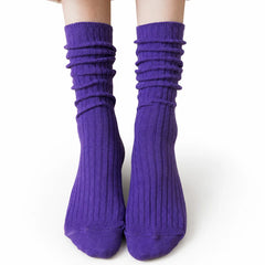 Women's Ribbed Crew Socks