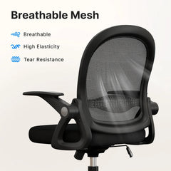 FlexiErgo Mesh Office Chair – Space-Saving Swivel Desk Chair with Lumbar Support