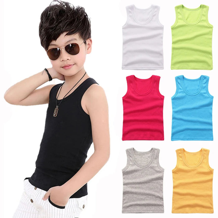 Kids' Cotton Vest Tops