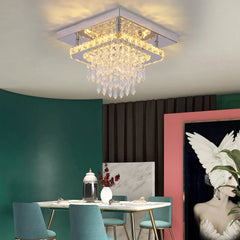 Modern Luxury Crystal LED Chandelier – Elegant Raindrop Pendant Light