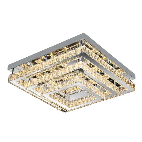Modern LED Crystal Ceiling Light – Square Minimalist Home Lamp