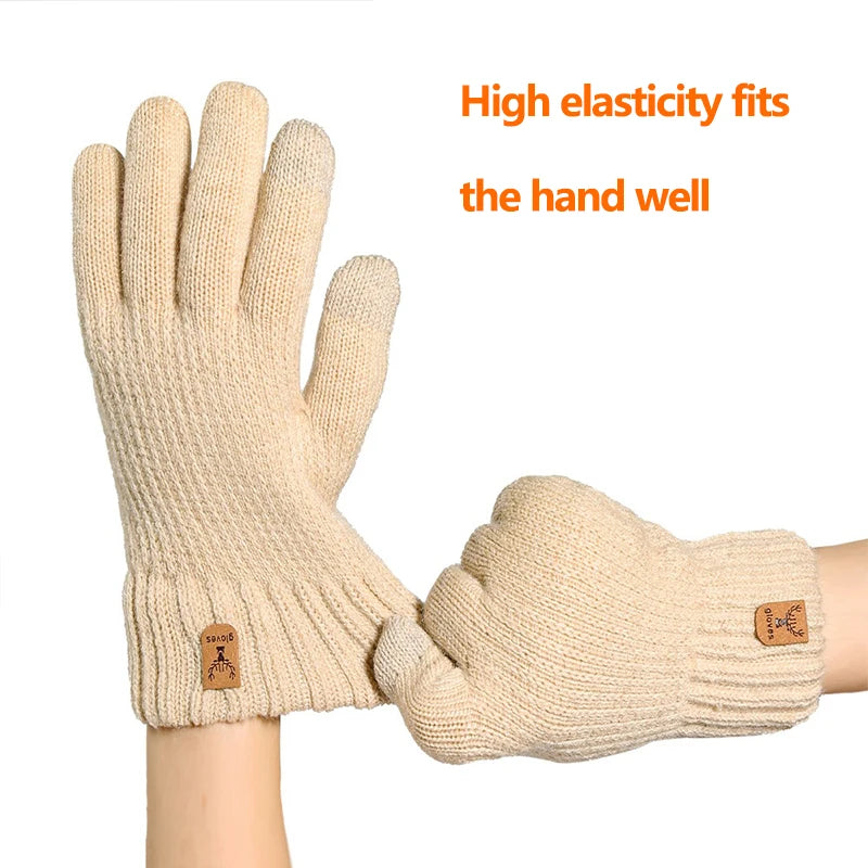 Women's Cable Knit Touchscreen Gloves, Plush Lined