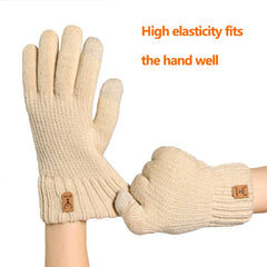 Women's Cable Knit Touchscreen Gloves, Plush Lined