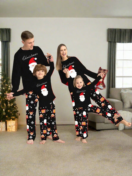 Festive Family Pyjamas - Santa & Reindeer Cotton Set