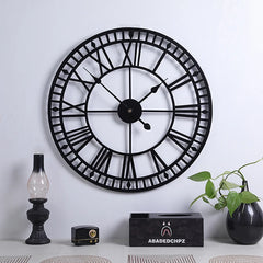 Modern 3D Metal Wall Clock – Silent Nordic Roman Numeral Clock for Home & Office