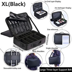 Large Makeup Case with Adjustable Dividers