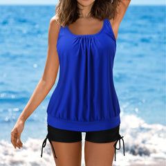 BreezyFit 2-Piece Tankini Swim Set – Drawstring Shorts & Sleeveless Top
