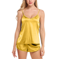 Satin Silk Camisole & Shorts Sleepwear Set
