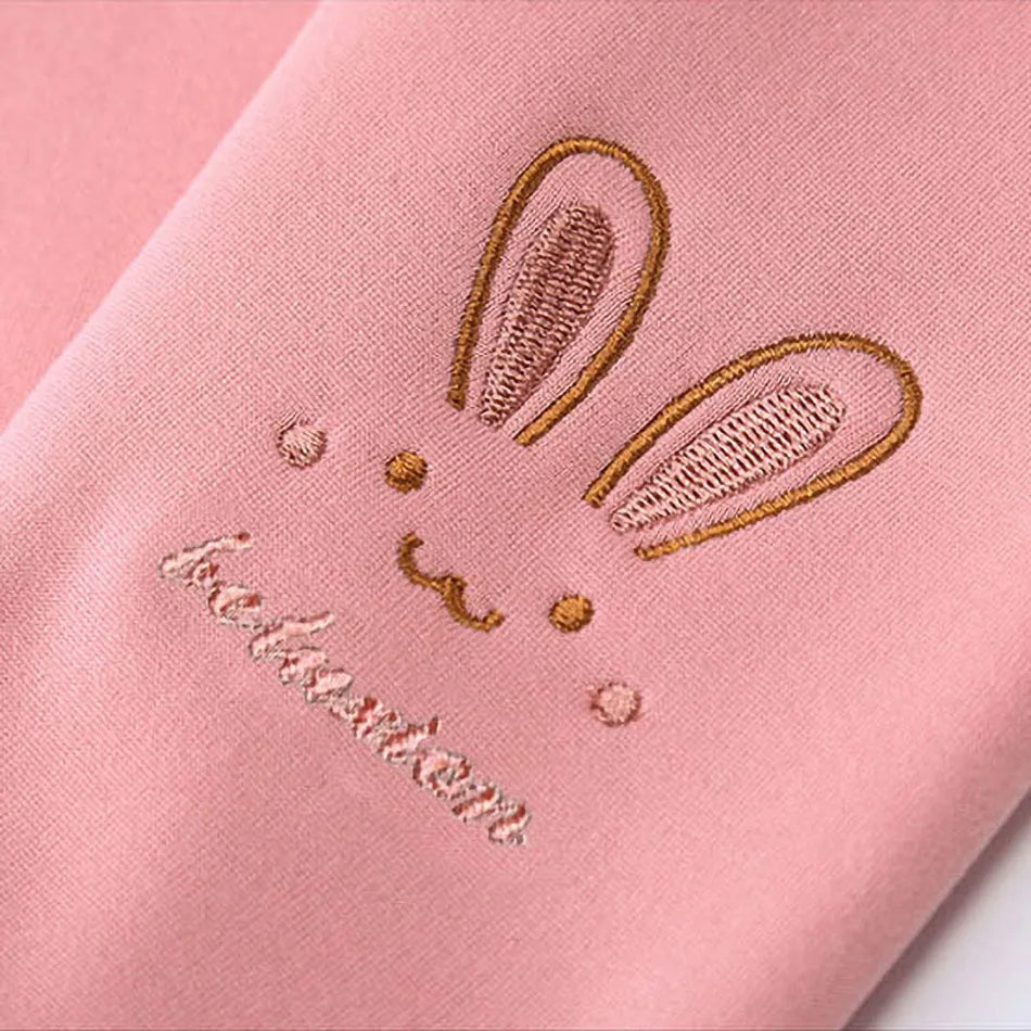 Girls' Fleece Lined Bunny Leggings