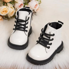 Kids' Waterproof Lace-Up Boots with Zip