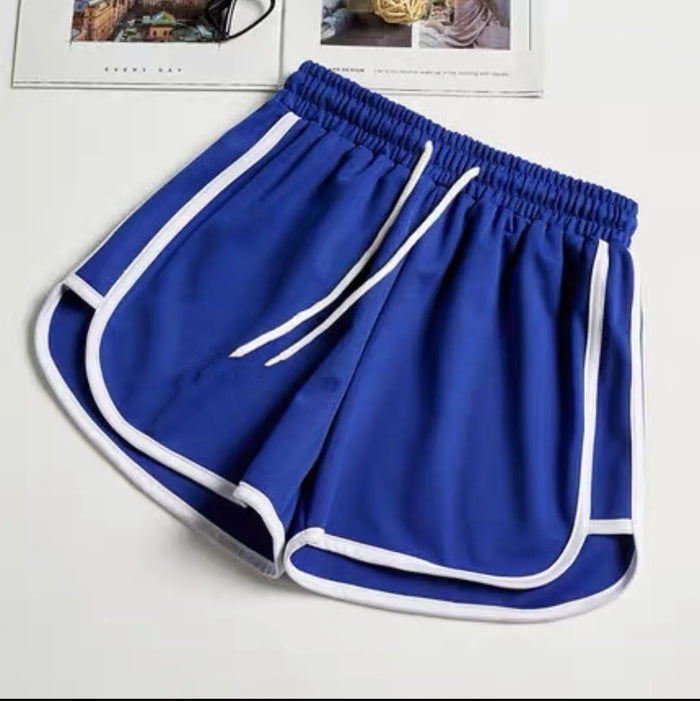 Elegance High-Waisted Shorts, Blue
