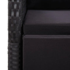 9-Piece Poly Rattan Garden Dining Set – Stylish Outdoor Furniture with Cushions