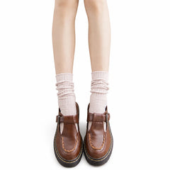 Women's Ribbed Crew Socks