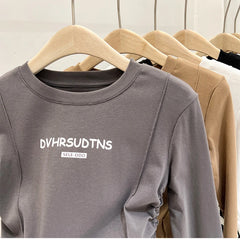 Girls' Long-Sleeve Cotton Tee – Soft & Stylish Everyday Wear