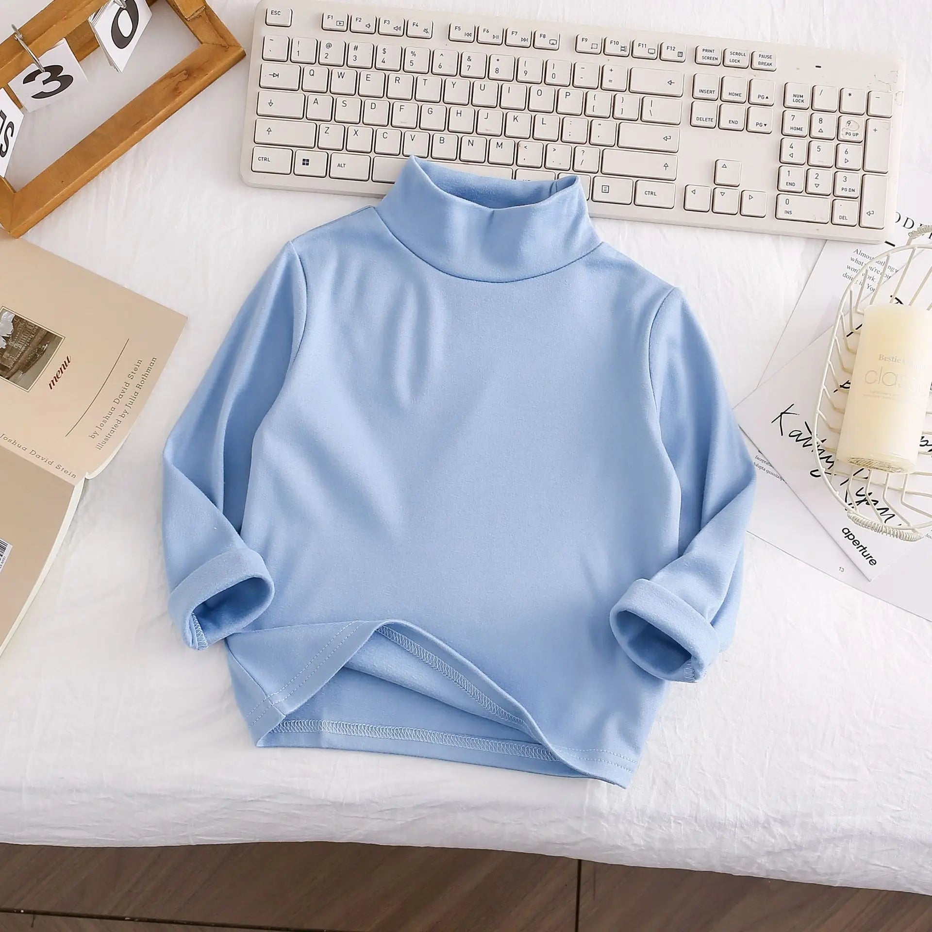 Kids' Soft Mock Neck Long Sleeve Top