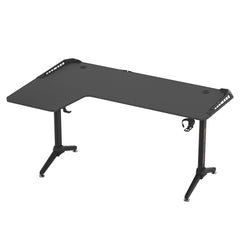 L-Shaped RGB Gaming Desk – Large Corner Computer Table with LED Lights