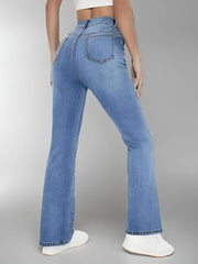 High Rise Vintage Wash Relaxed Fit Jeans