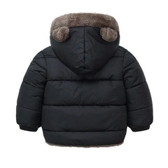 Kids' Fleece Lined Puffer Jacket with Bear Ears