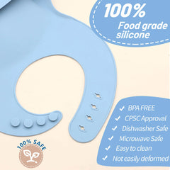 Silicone Baby Bib with Food Catcher