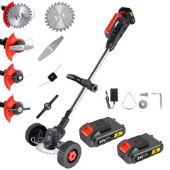 Conentool 24V Cordless Strimmer – Lightweight Garden Grass Trimmer with Dual Batteries & 15 Blades