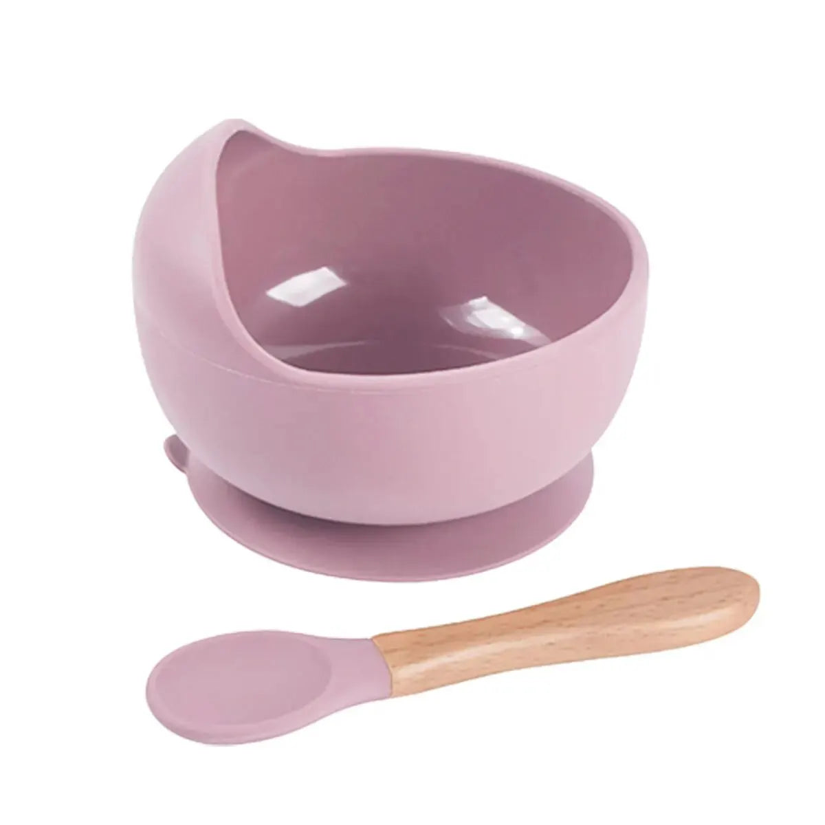 Silicone Suction Weaning Bowl and Spoon Set, 2 Piece