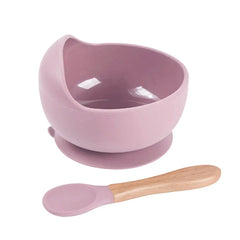 Silicone Suction Weaning Bowl and Spoon Set, 2 Piece