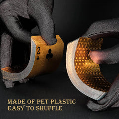 Golden Glimmer Waterproof Playing Cards