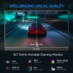 Vivid 144Hz Portable Gaming Monitor with HDR