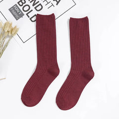 Women's Ribbed Crew Socks