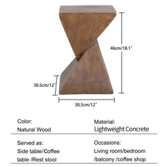 Modern Geometric Concrete Side Table – Indoor & Outdoor Accent Piece