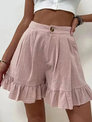 Women's High-Waisted Wide-Leg Shorts – Loose Fit Summer Casual