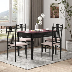 GOFLAME 5-Piece Dining Table & Chair Set – Modern Kitchen & Breakfast Bar Furniture