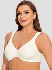MELENECA Women’s Seamless Minimizer Bra – Unlined, Comfortable & Plus Size Support