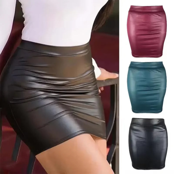 Women's High-Waist Bodycon Mini Skirt, Slim Fit Pencil Skirt