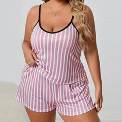 Plus Size Summer Camisole Pyjama Set
