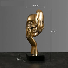 Abstract Mask Resin Statue – Modern Home & Office Decor