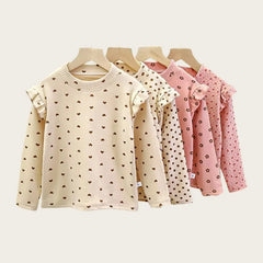 Baby Girls’ Floral Long-Sleeve Cotton Blouse