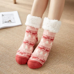 Women's Christmas Fluffy Slipper Socks